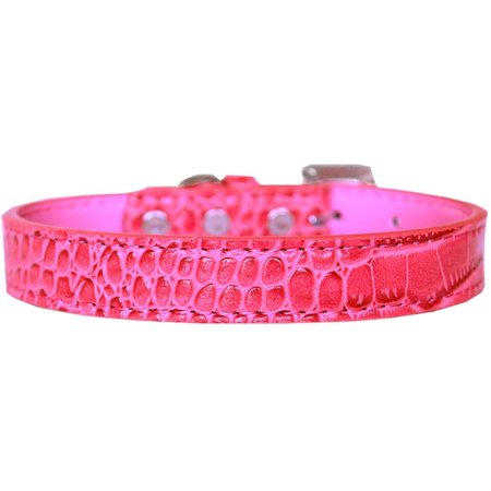 PET PAL Tulsa Plain Croc Dog CollarBright Pink Size 16 PE798352